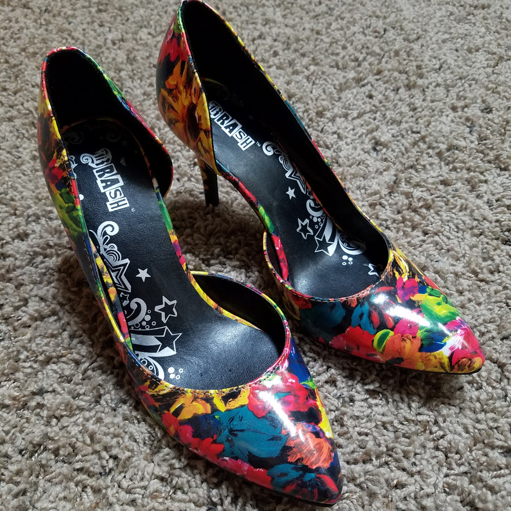 Colorful Floral Heels